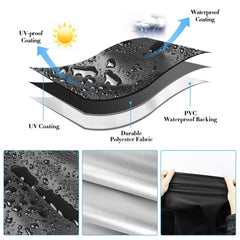Agustone Grill Cover black color on a grill