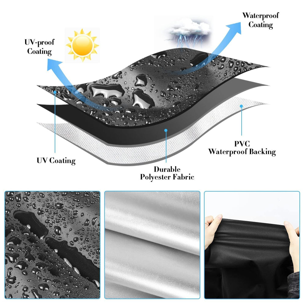 Agustone Grill Cover dimensions displayed on the packaging