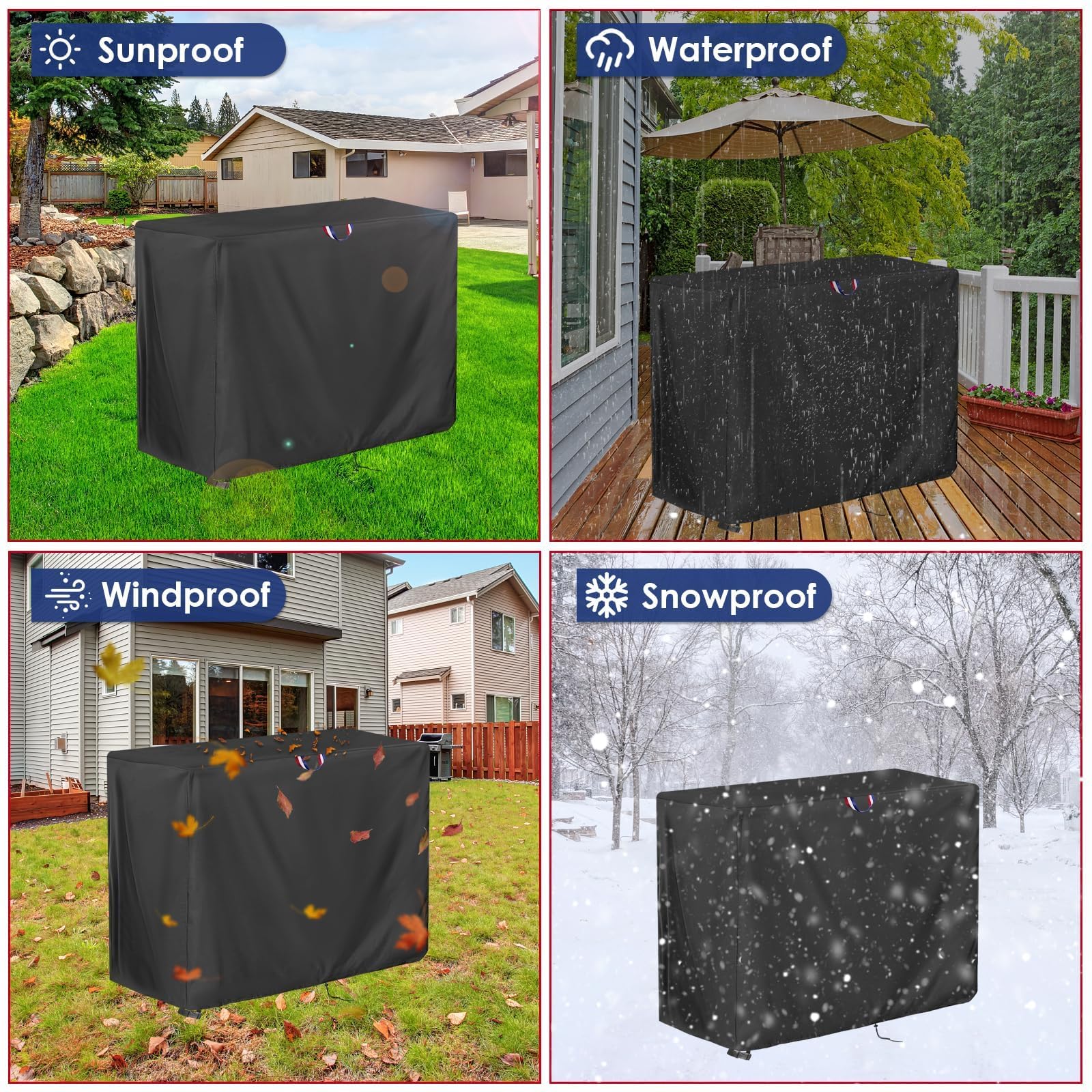 Agustone Grill Cover displayed with water hose