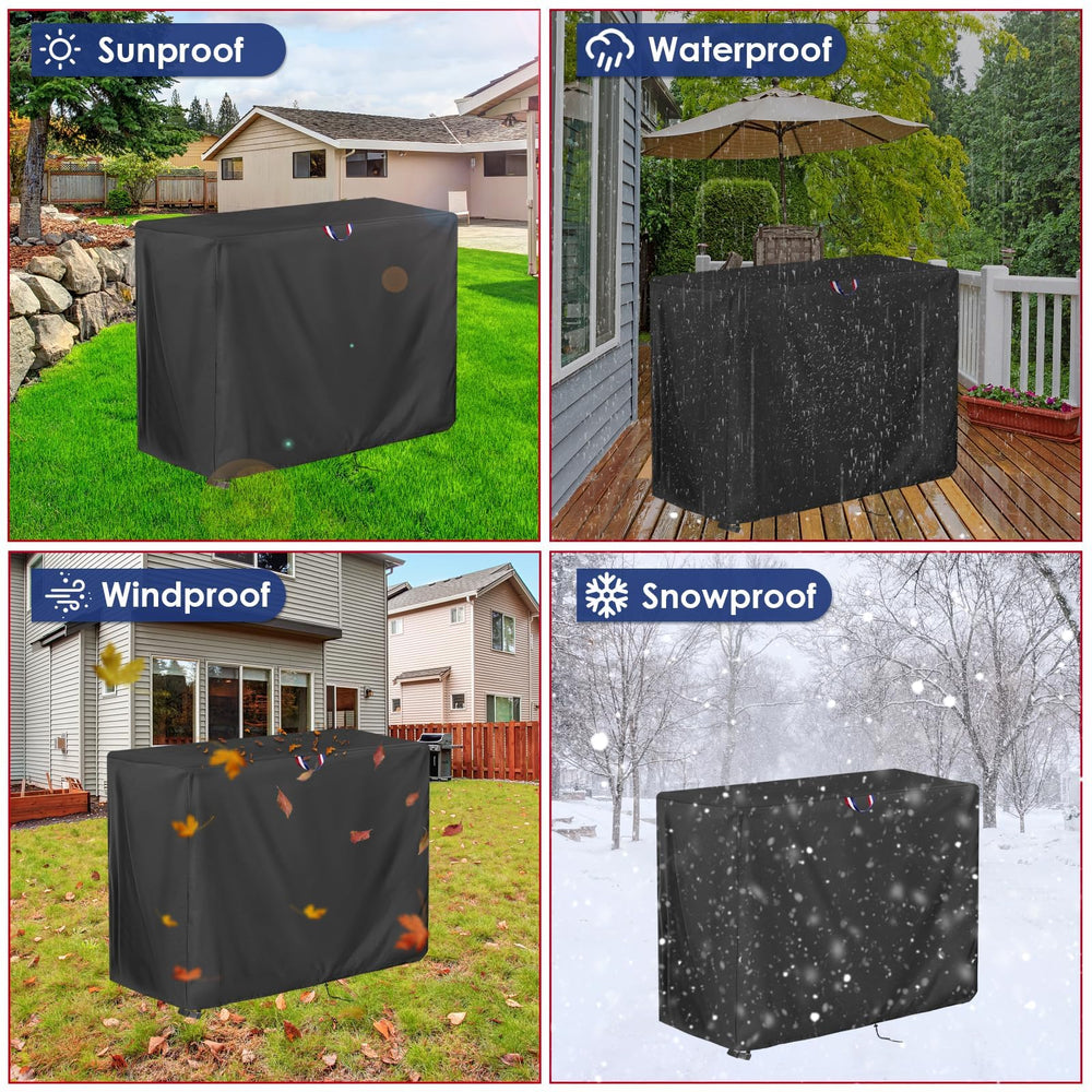 Agustone grill cover folded for storage