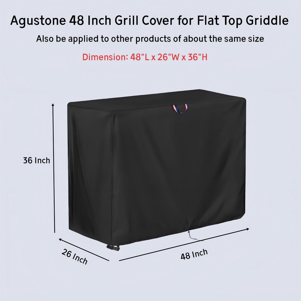Agustone grill cover side view with adjustable buckles