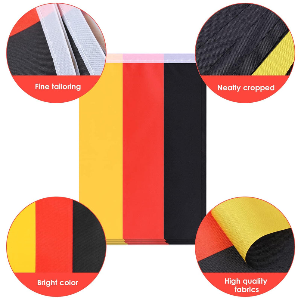 AhfuLife 30 Pcs Germany Flags hanging outdoors