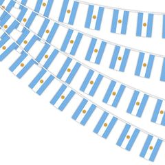 AhfuLife Argentina String Flags Banner front view with flags displayed