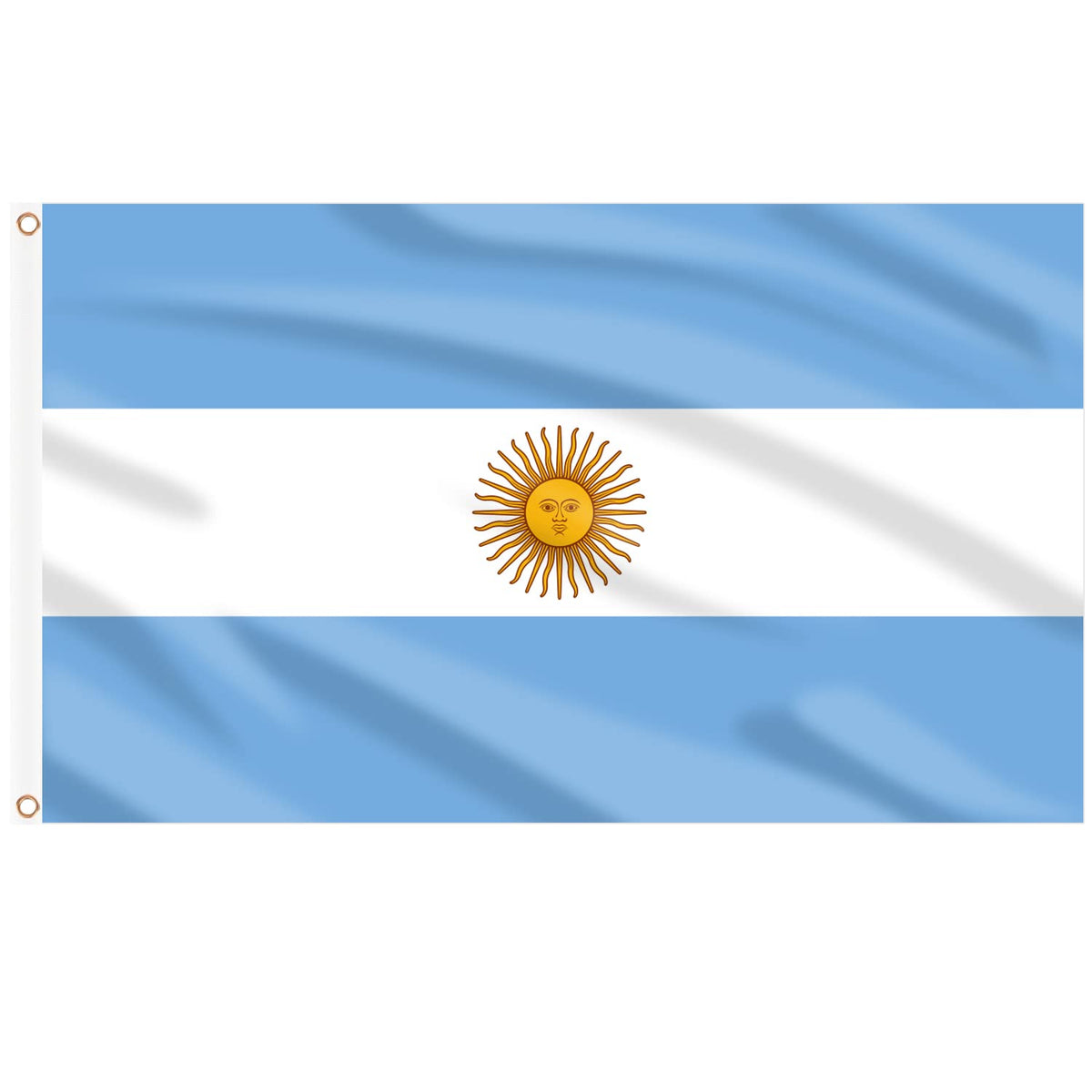 AhfuLife Argentine Flag 3x5 ft front view with bright colors