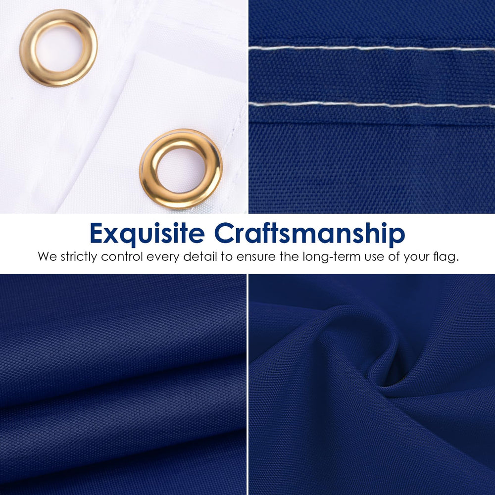 AhfuLife Barbados Flag with brass grommets