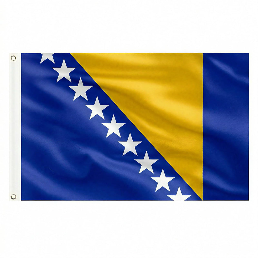 AhfuLife Bosnia and Herzegovina Flag 5ft x 3ft front view