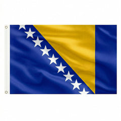 AhfuLife Bosnia and Herzegovina Flag 5ft x 3ft front view