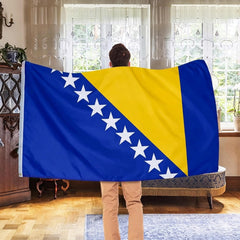 AhfuLife Bosnia and Herzegovina Flag vibrant colours detail