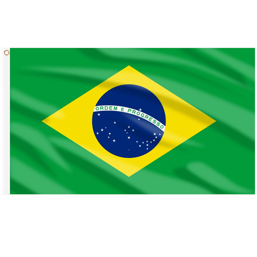 AhfuLife Brazil Flag 3x5 ft front view with vibrant colours