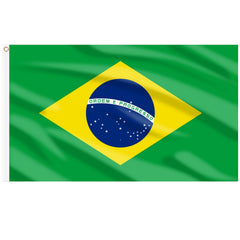 AhfuLife Brazil Flag 3x5 ft front view with vibrant colours