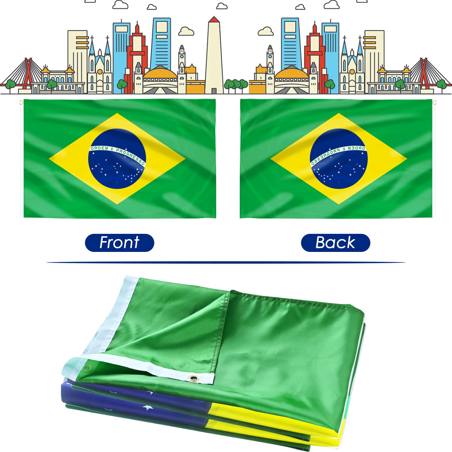 AhfuLife Brazil Flag during a street parade