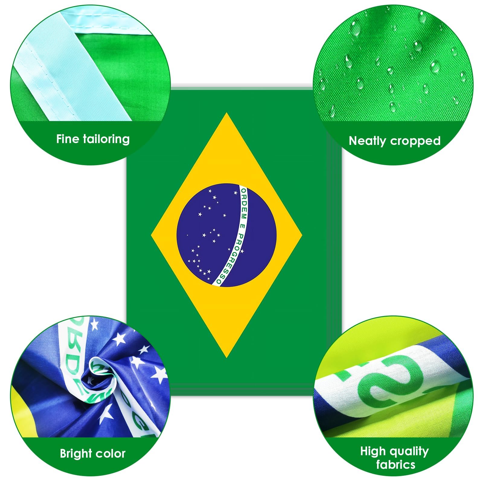 AhfuLife Brazil String Flags Banner displayed at an outdoor party