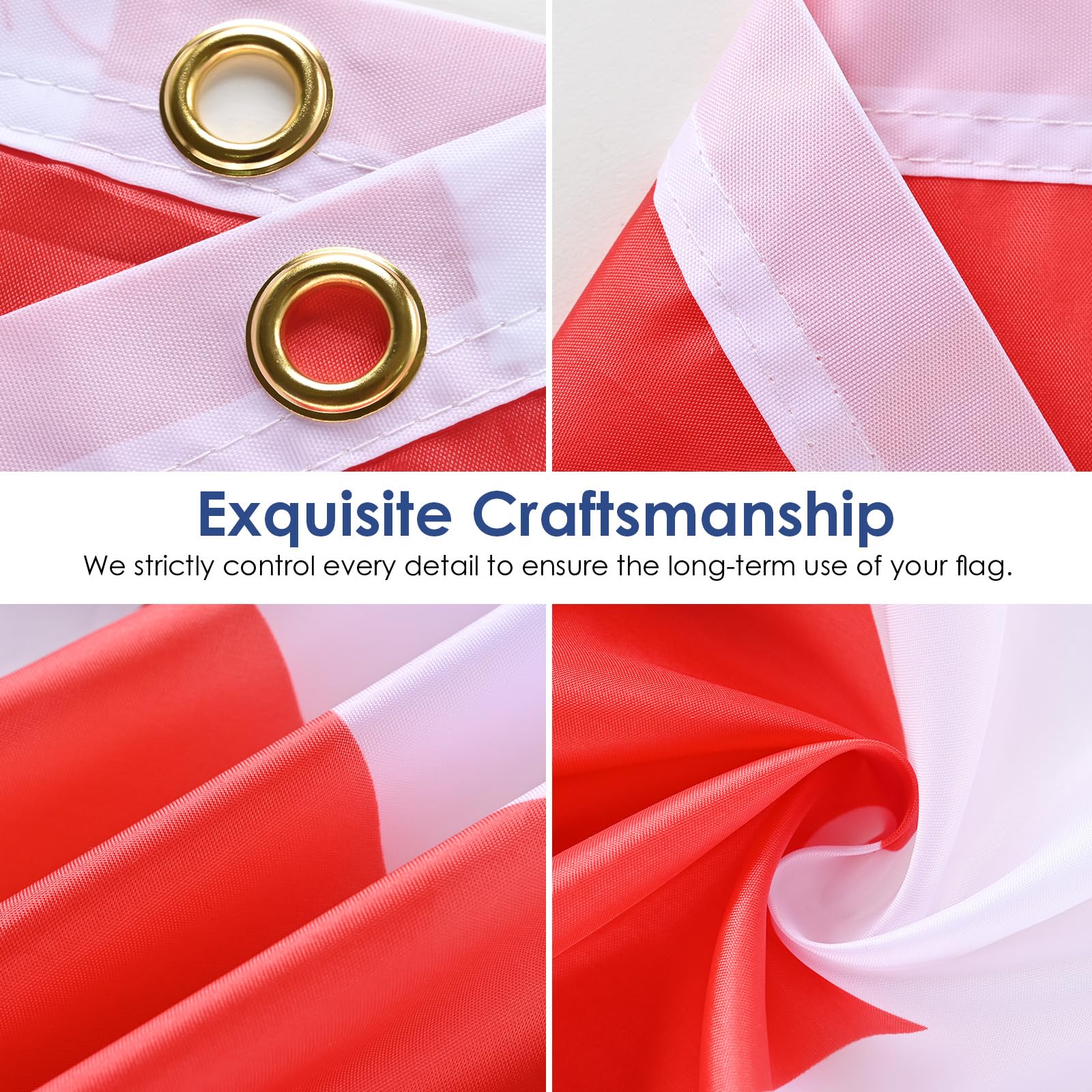 AhfuLife Canada Flag 3 x 5 ft folded showing durable polyester material