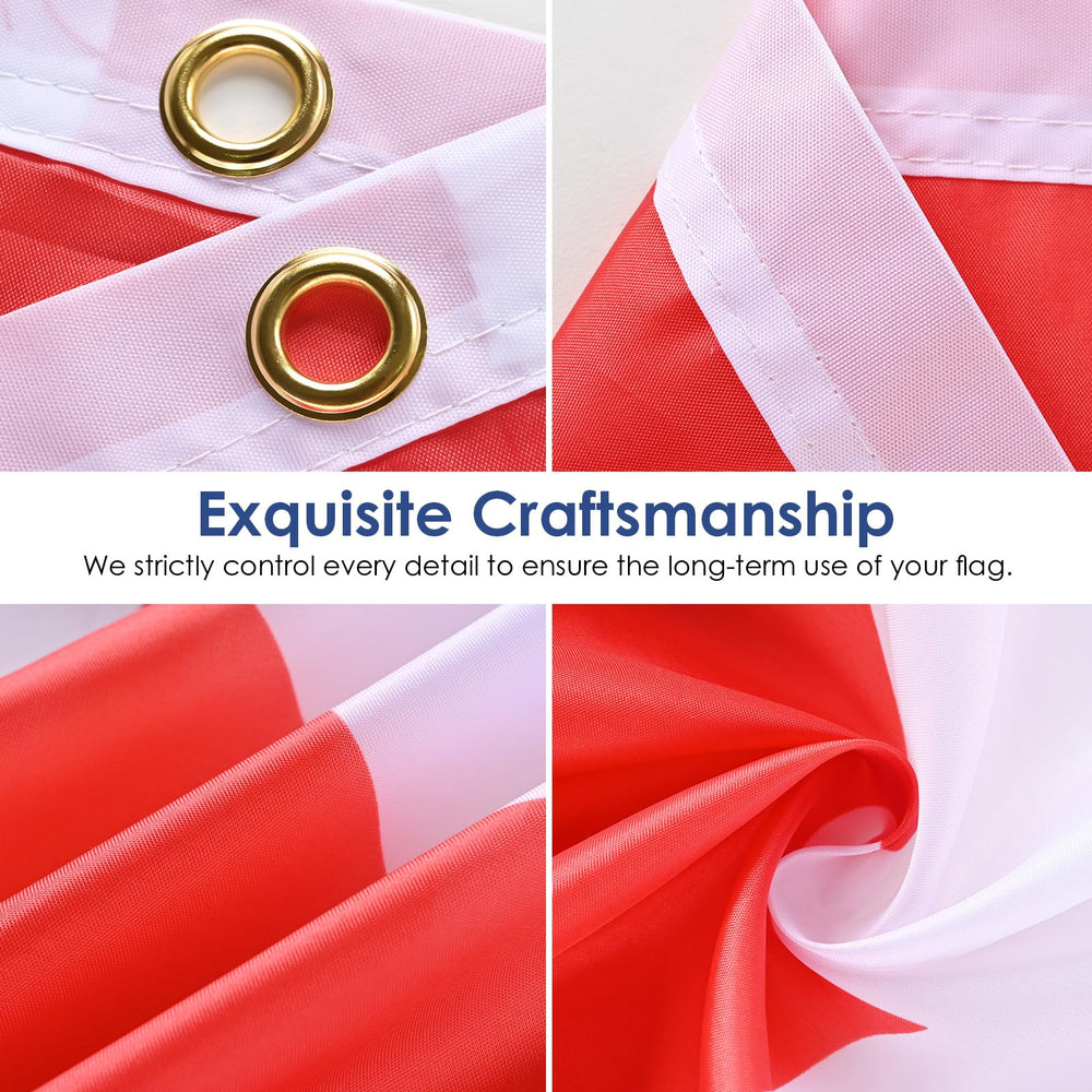 AhfuLife Canada Flag 3 x 5 ft folded showing durable polyester material