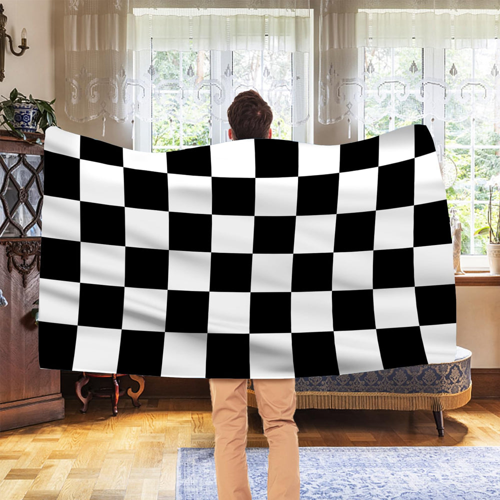 AhfuLife Checkered Flag with bright colors outdoors