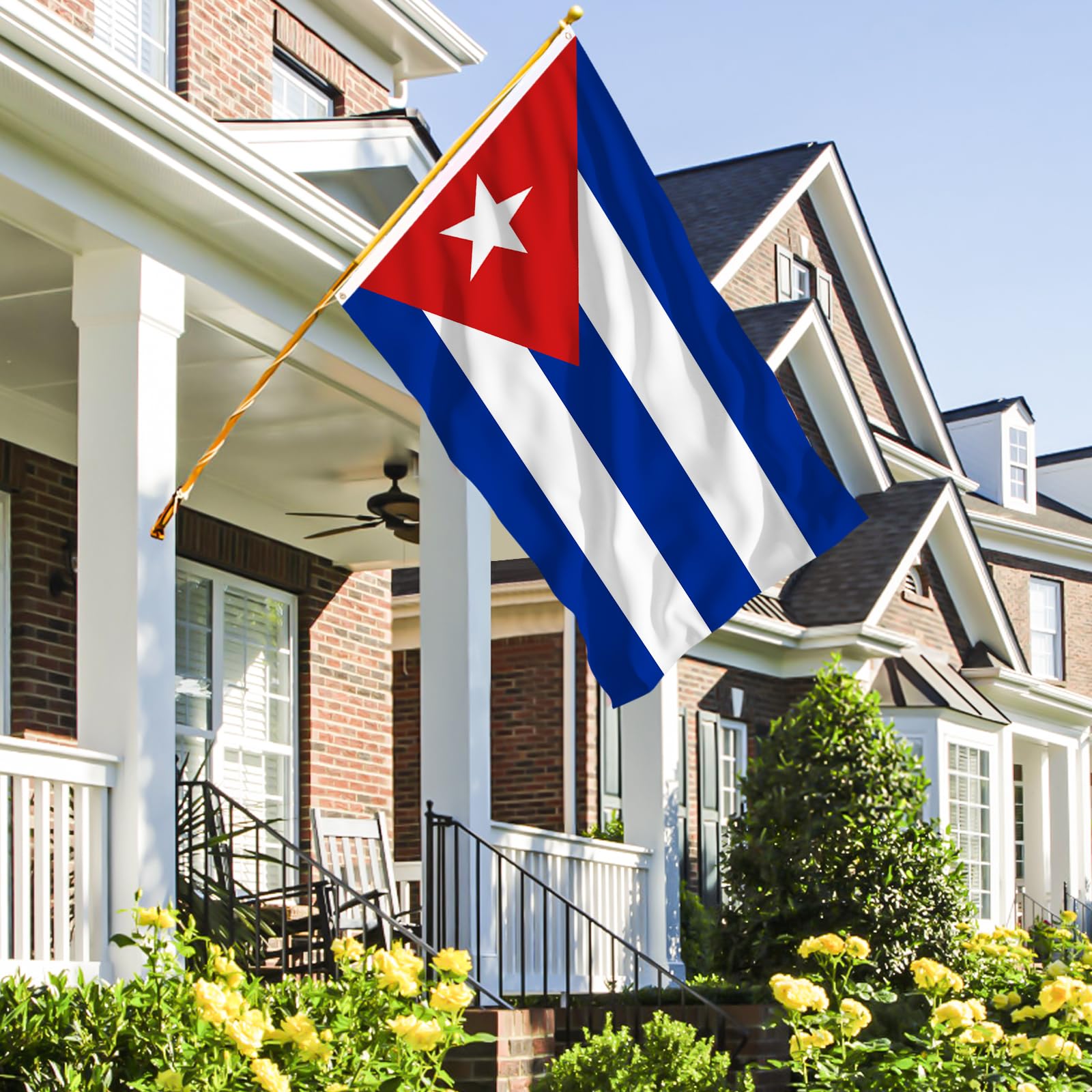 AhfuLife Cuba Flag displayed outdoors