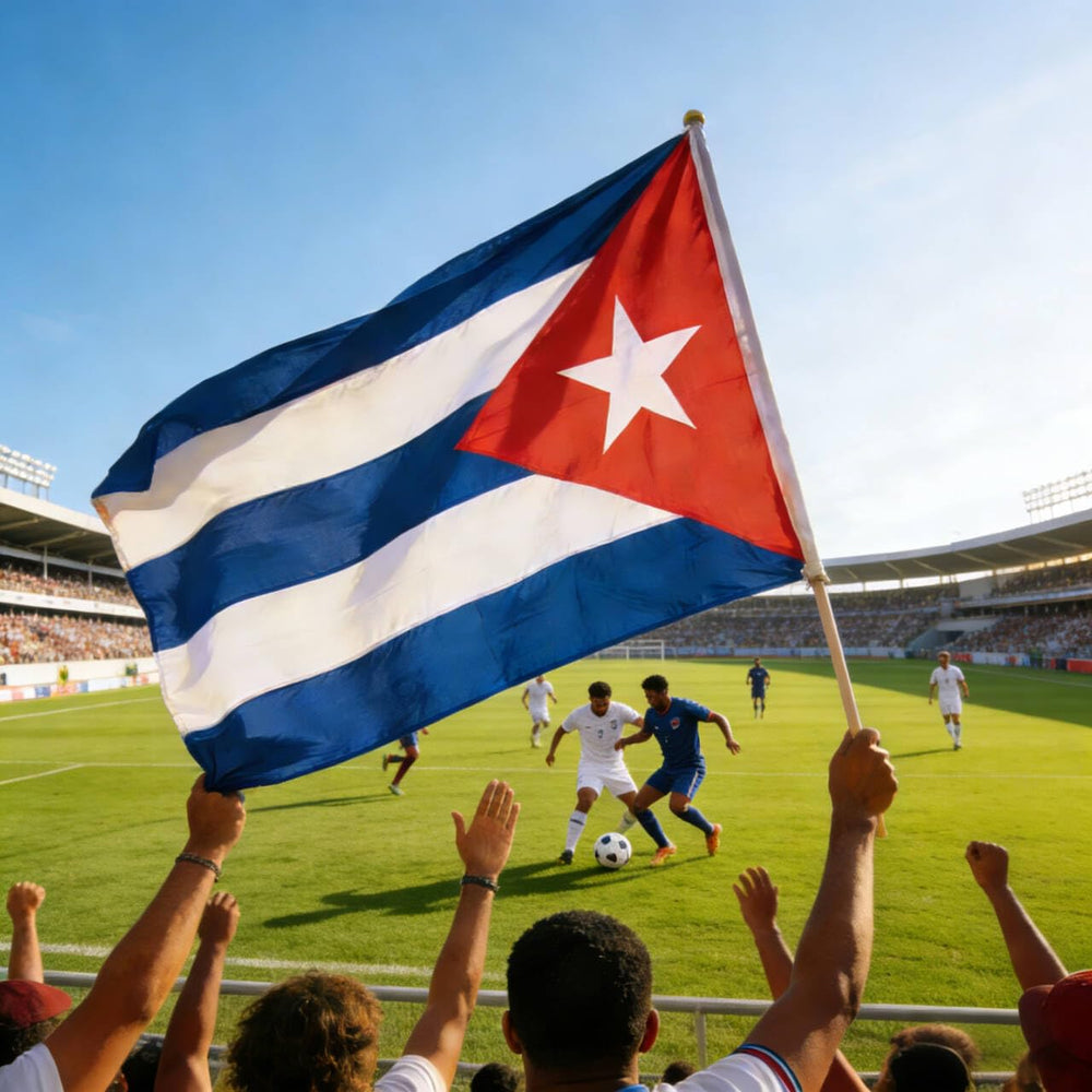 AhfuLife Cuba Flag in a parade setting
