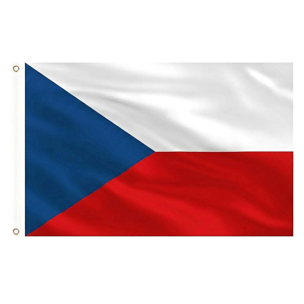 AhfuLife Czechia Flag 5ft x 3ft front view with grommets