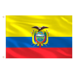 AhfuLife Ecuador Flag 3x5 ft front view with brass grommets