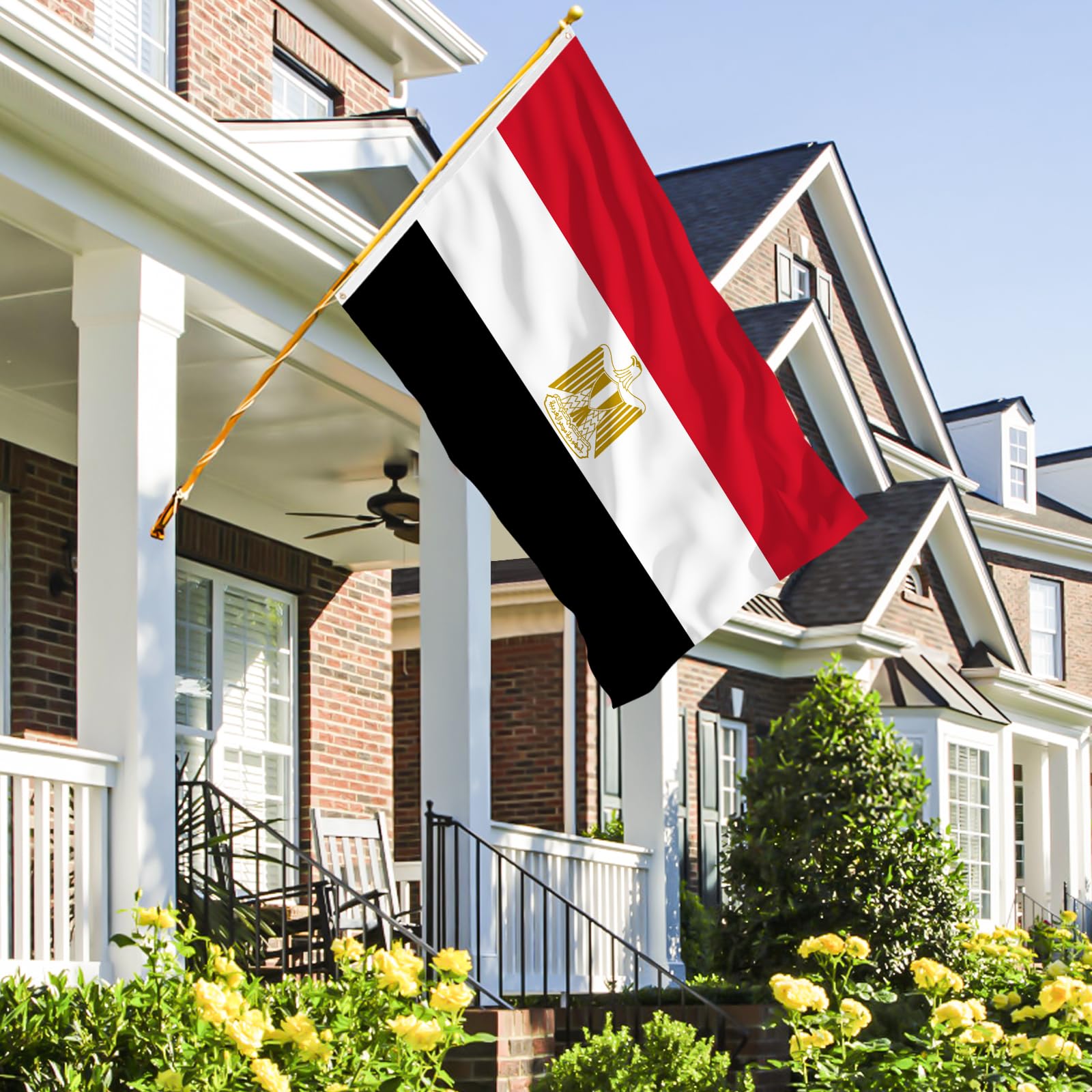 AhfuLife Egypt Flag hanging on a flagpole