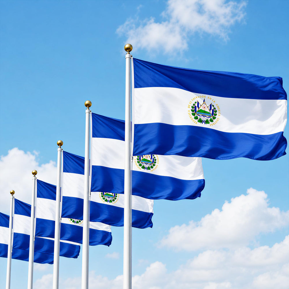 AhfuLife El Salvador flag set of two in packaging