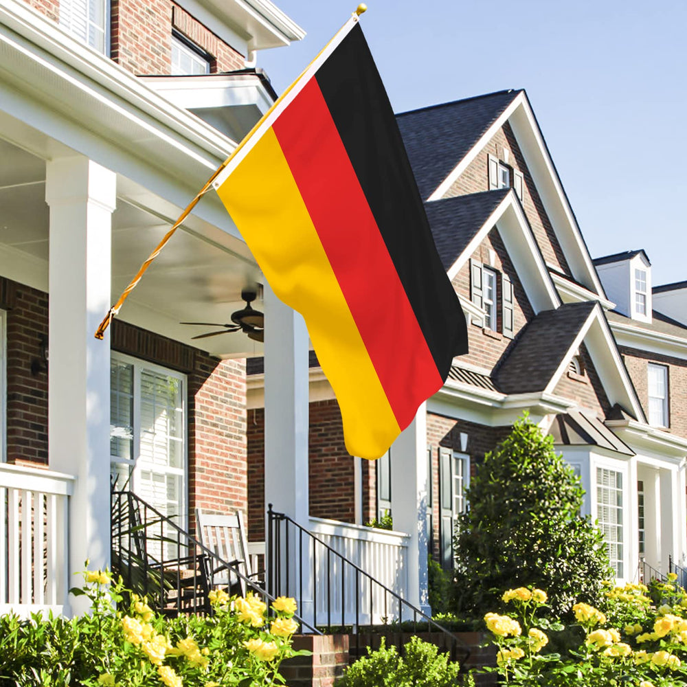 AhfuLife Germany Flag in a garden setting