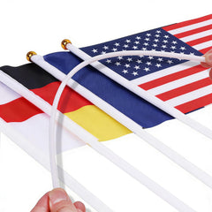 AhfuLife handheld flags in a garden setting