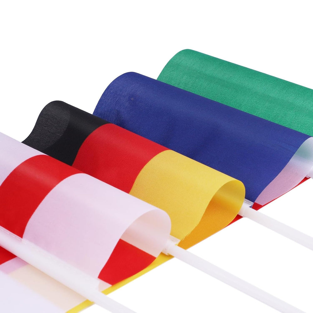 AhfuLife handheld flags on display at a soccer match
