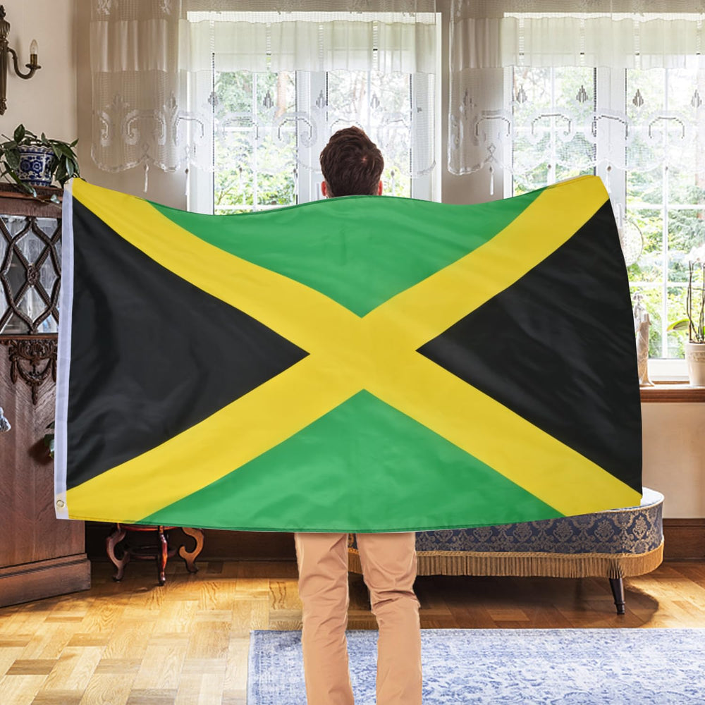 AhfuLife Jamaica Flag displayed at a party setting