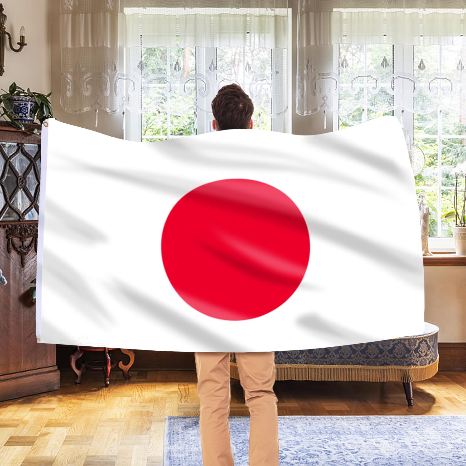 AhfuLife Japan Flag 3x5 ft double-stitched edges