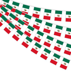 AhfuLife Mexico String Flags Banner 33 Ft with 30 Pcs flags