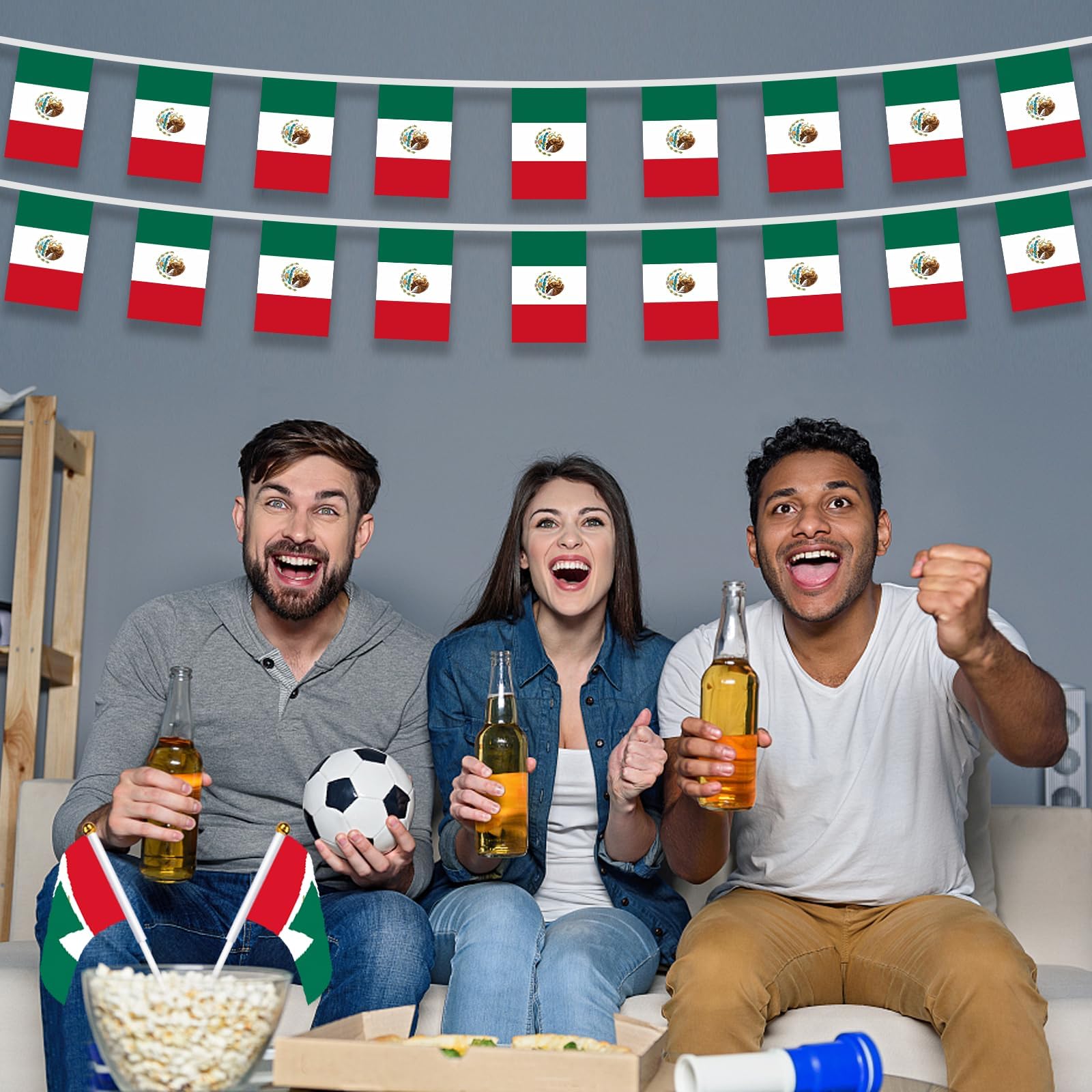 AhfuLife Mexico String Flags Banner packaging dimensions