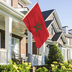 AhfuLife Morocco Flag displayed at a garden party