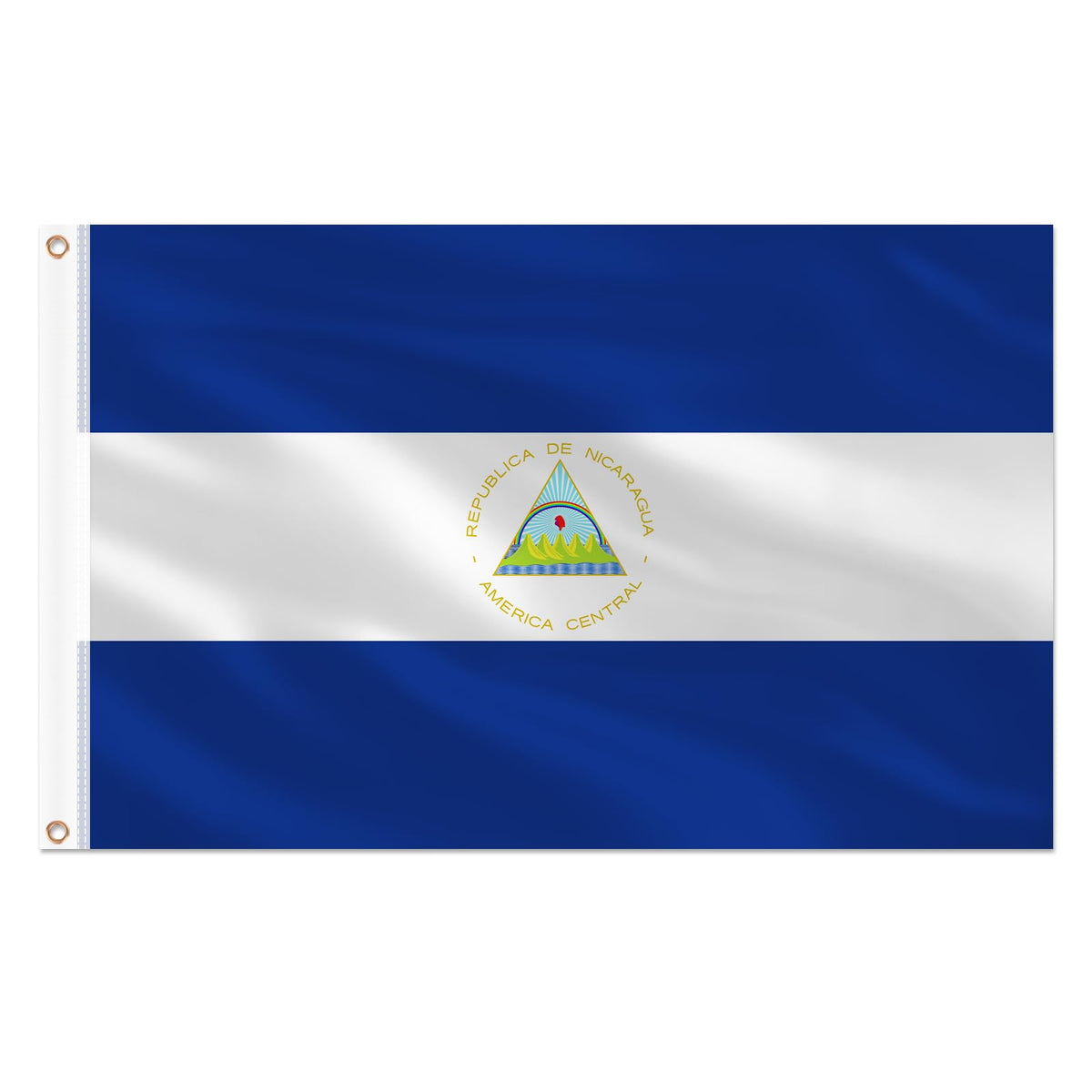 AhfuLife Nicaragua flag 3x5 ft front view