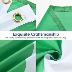 AhfuLife Nigeria Flag displayed outdoors on a flagpole
