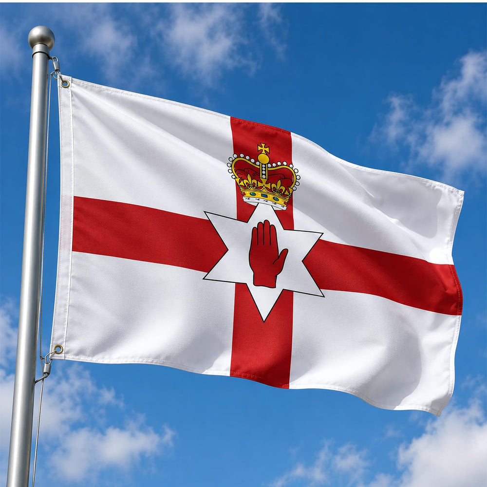 AhfuLife Northern Ireland flag displayed at a sports event