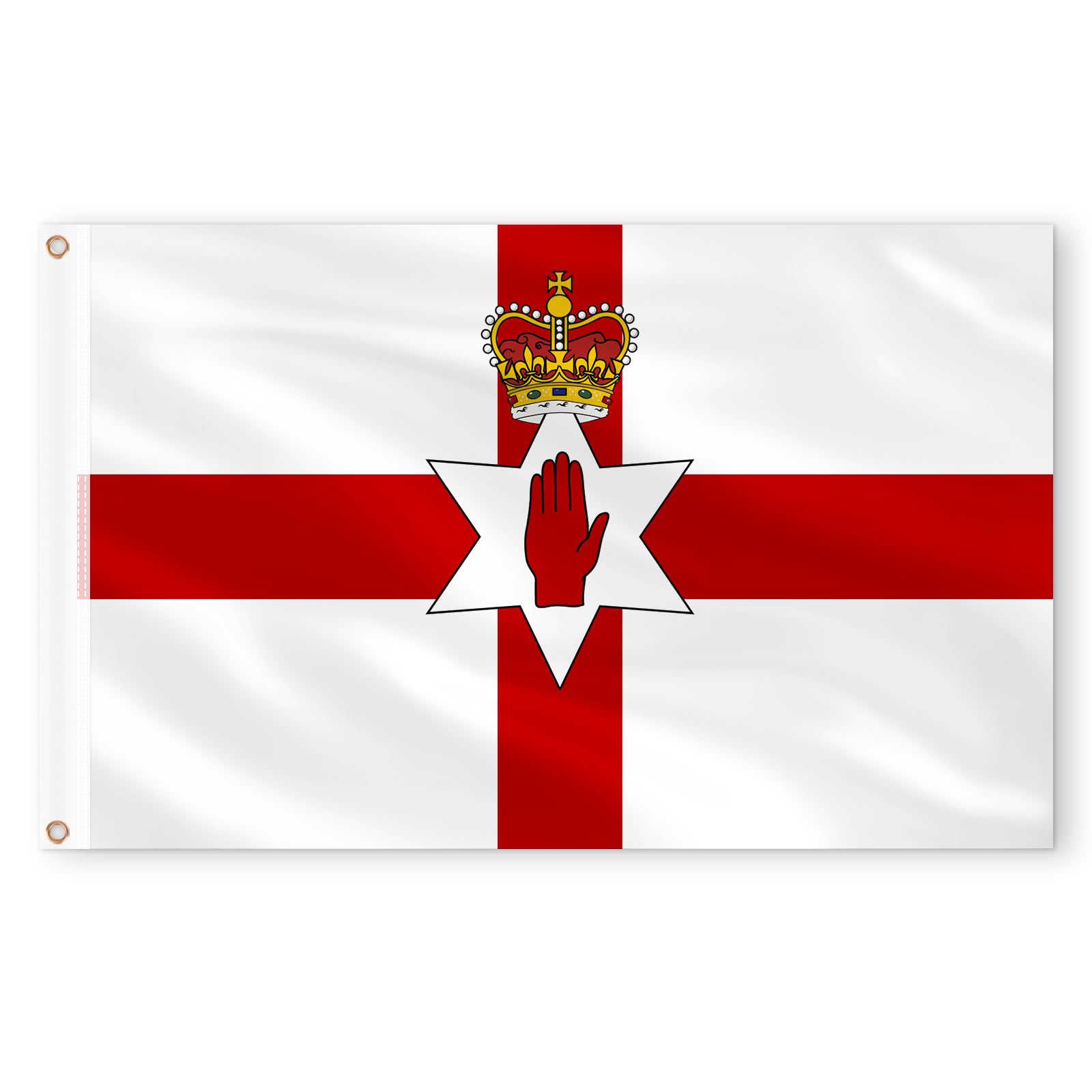 AhfuLife Northern Ireland flag front view, bright colours