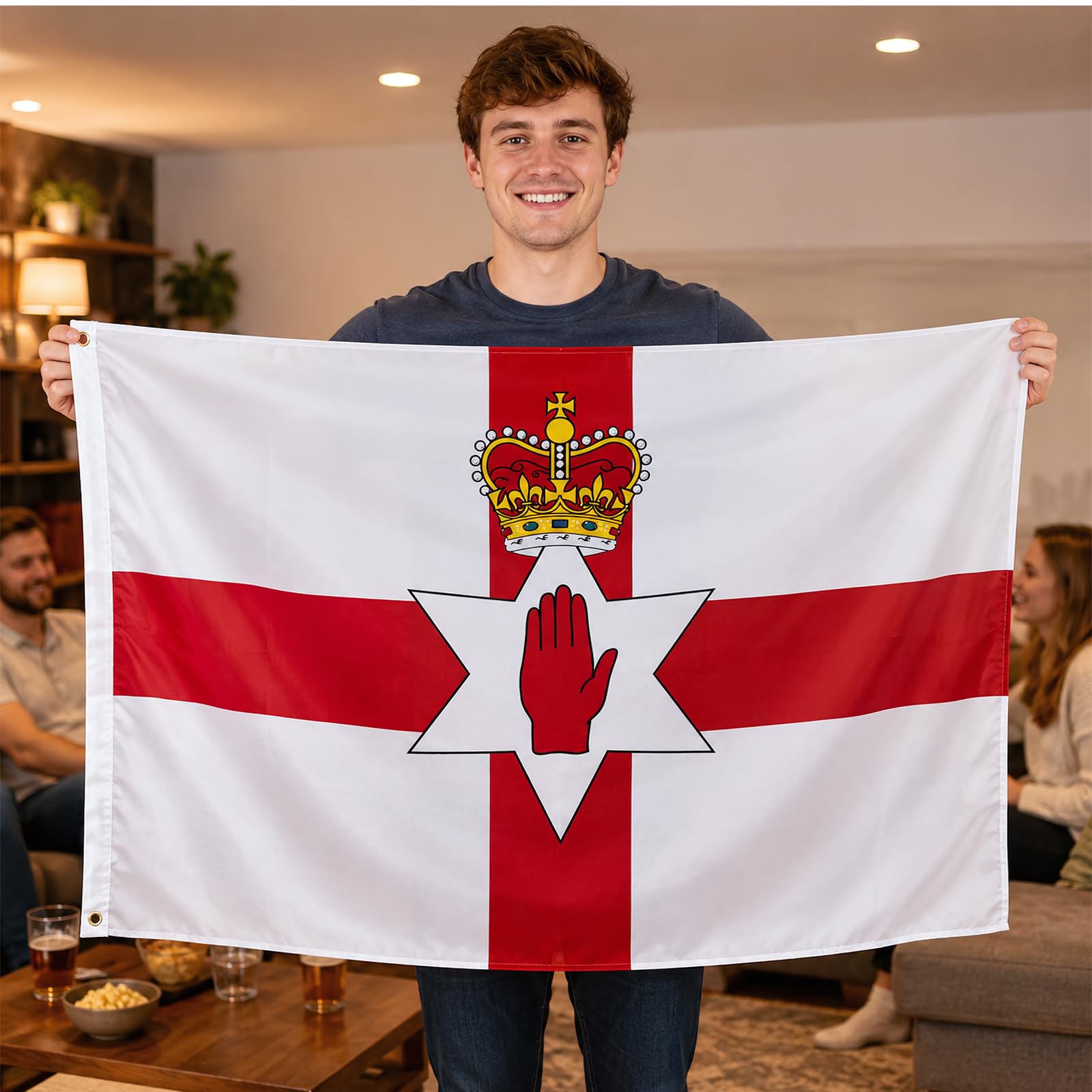AhfuLife Northern Ireland flag in a community event setting