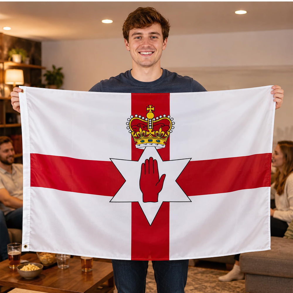 AhfuLife Northern Ireland flag in a community event setting