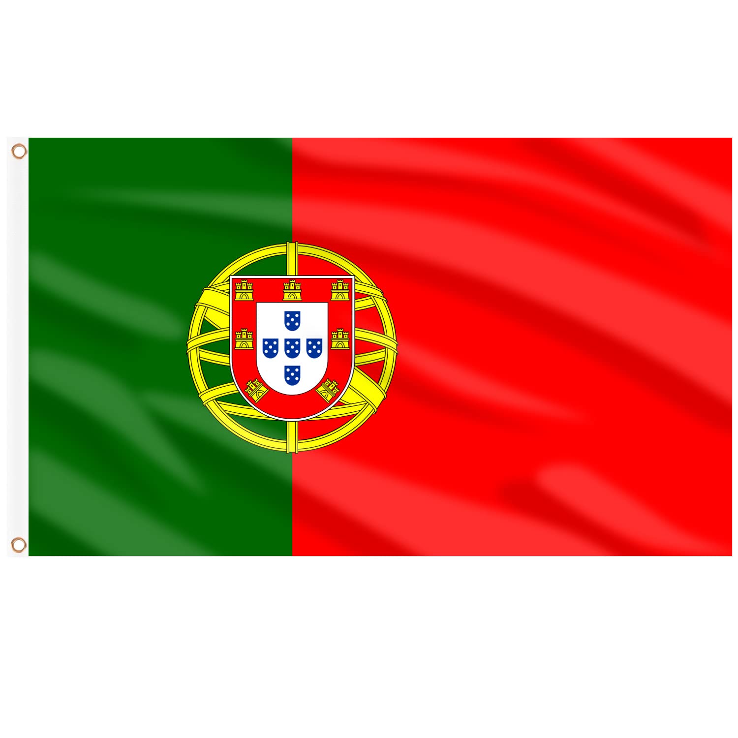 AhfuLife Portugal Flag 3x5 ft front view with vibrant colors