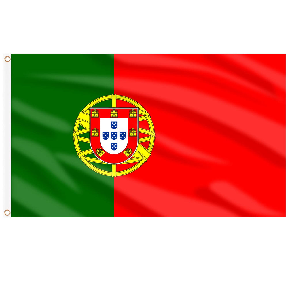 AhfuLife Portugal Flag 3x5 ft front view with vibrant colors