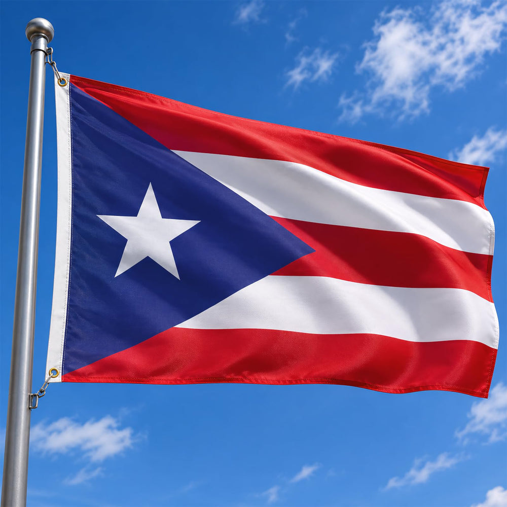AhfuLife Puerto Rico Flag on a balcony
