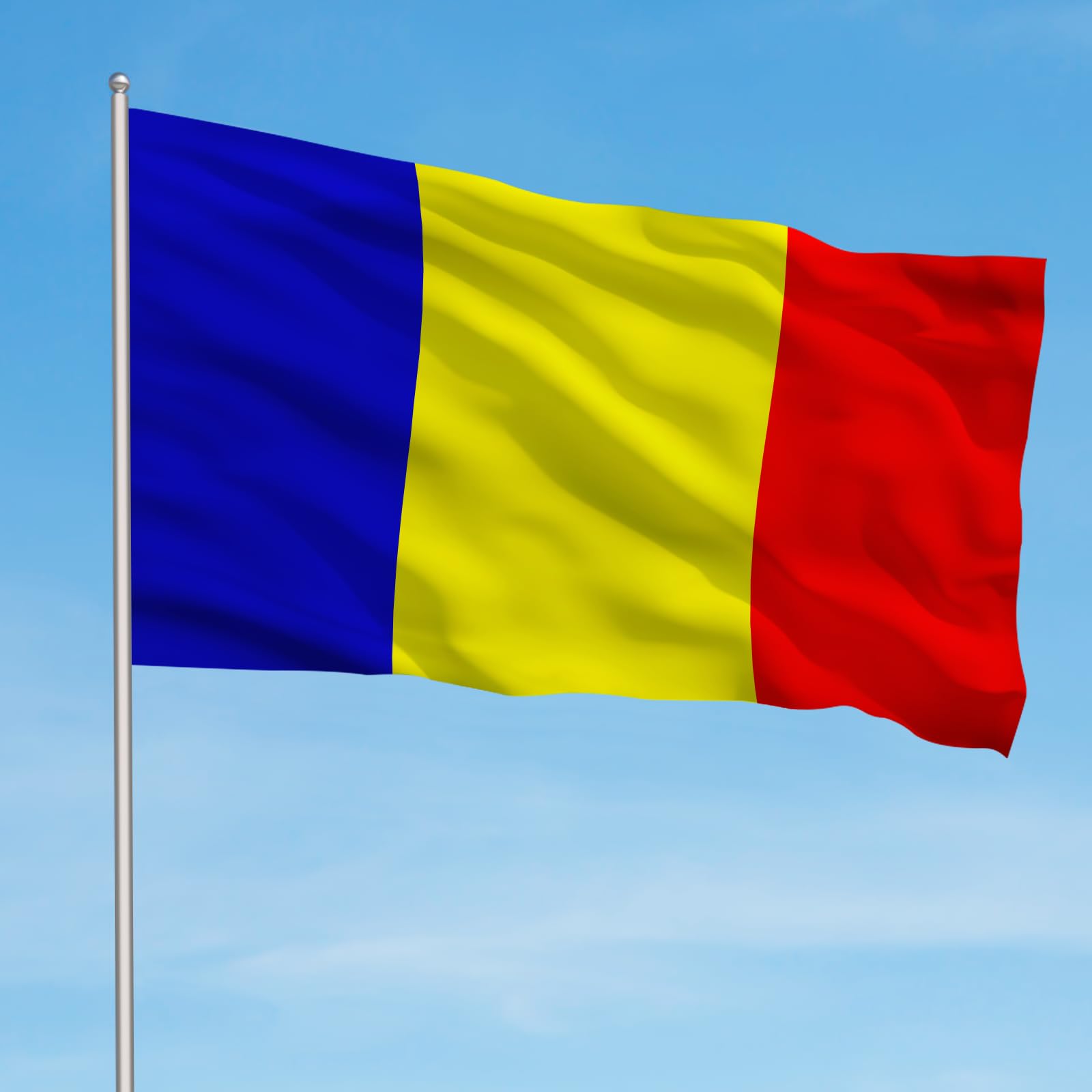 AhfuLife Romania Flag packaging with dimensions