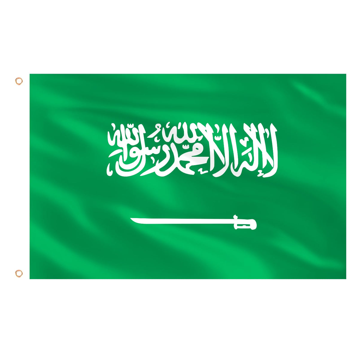AhfuLife Saudi Arabia Flag 3x5 ft front view with Arabic script