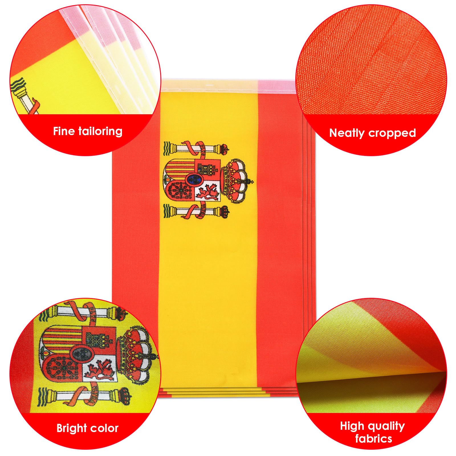 AhfuLife Spanish Flags Banner hung at a festive outdoor event