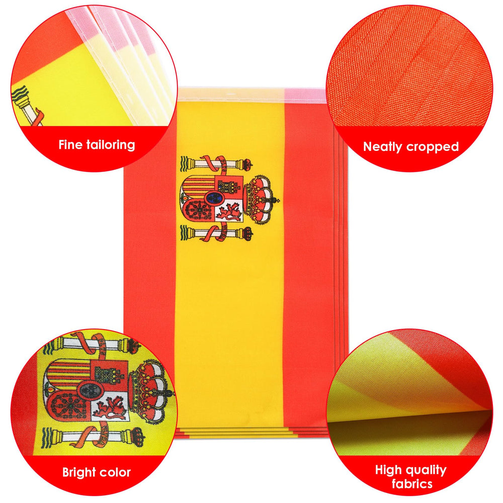 AhfuLife Spanish Flags Banner hung at a festive outdoor event