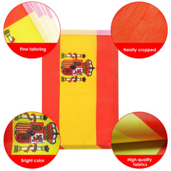AhfuLife Spanish Flags Banner hung at a festive outdoor event