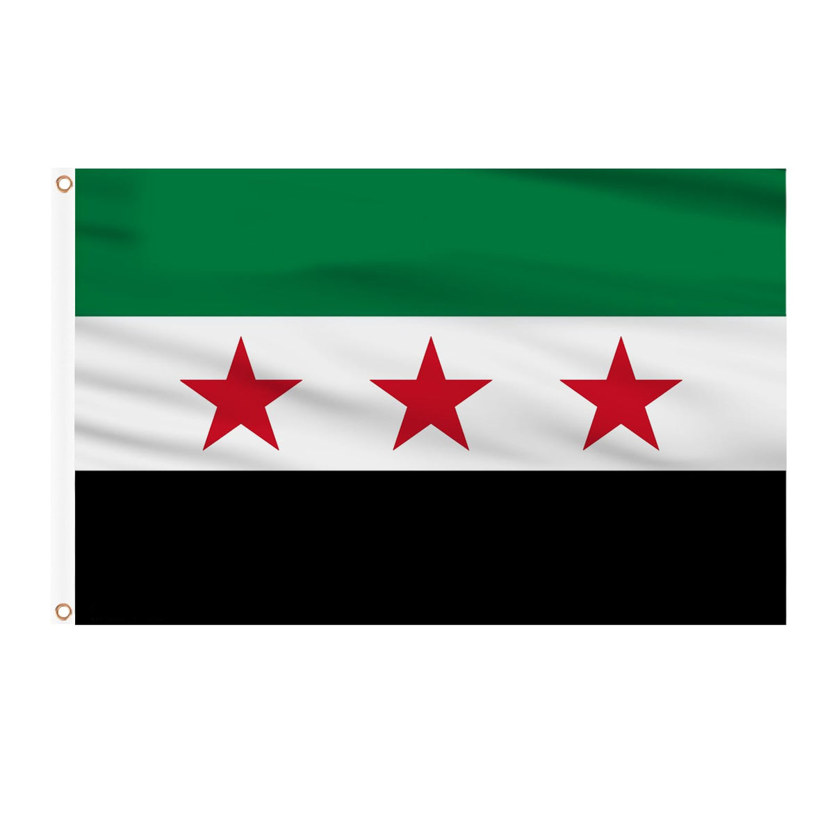 AhfuLife Syria Flag 3x5 Ft front view with vibrant colours