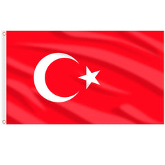 AhfuLife Turkey Flag 3x5 ft front view with bright colours