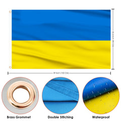 AhfuLife Ukraine flag 3x5 ft double-sided display